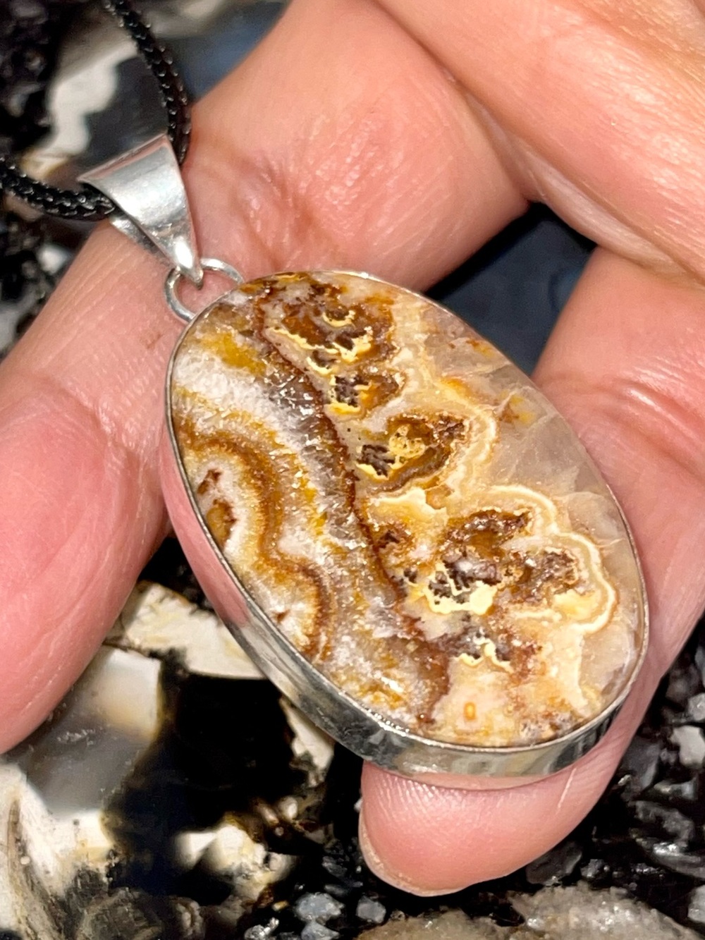 Beautiful Crazy Lace Agate Pendant 2”